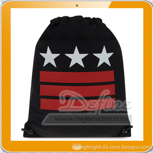 Hot Selling Stars and stripes canvas drawstring bag